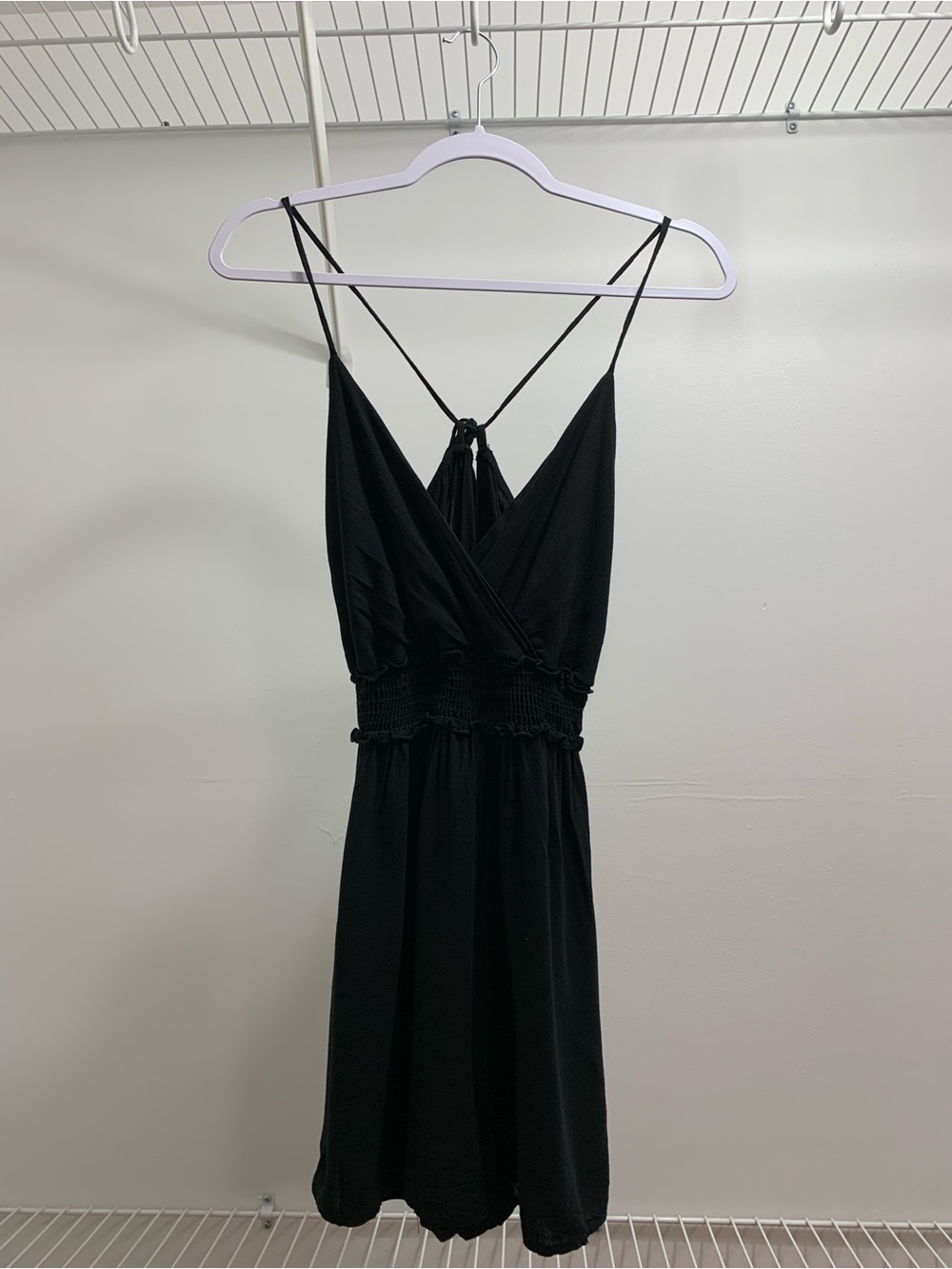 Pink Lily Black Spaghetti Strap Romper